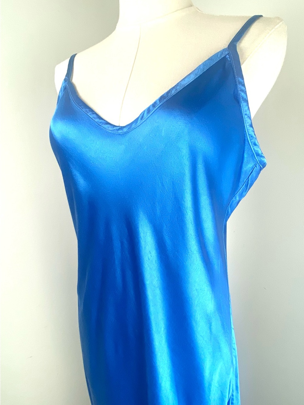 Enza Costa Blue Maxi Slip Dress Silky NWOT Vanity/Designer Size 2, US 6 - Picture 6 of 13